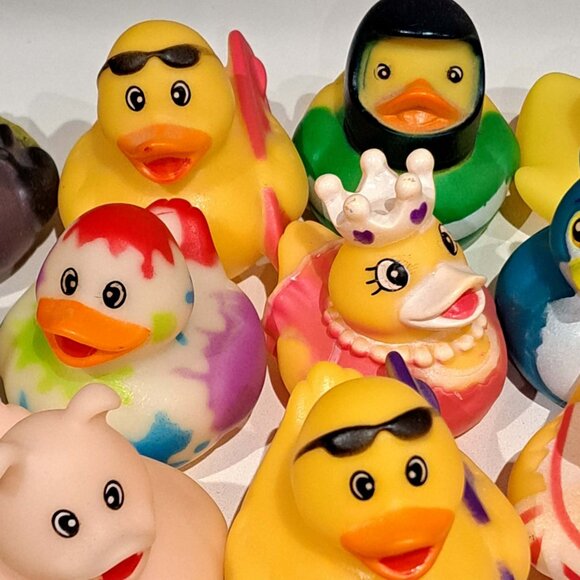 Lot of 69 assorted rubber ducks. Pirates, police men, owls, chicken, princess - Picture 3 of 16